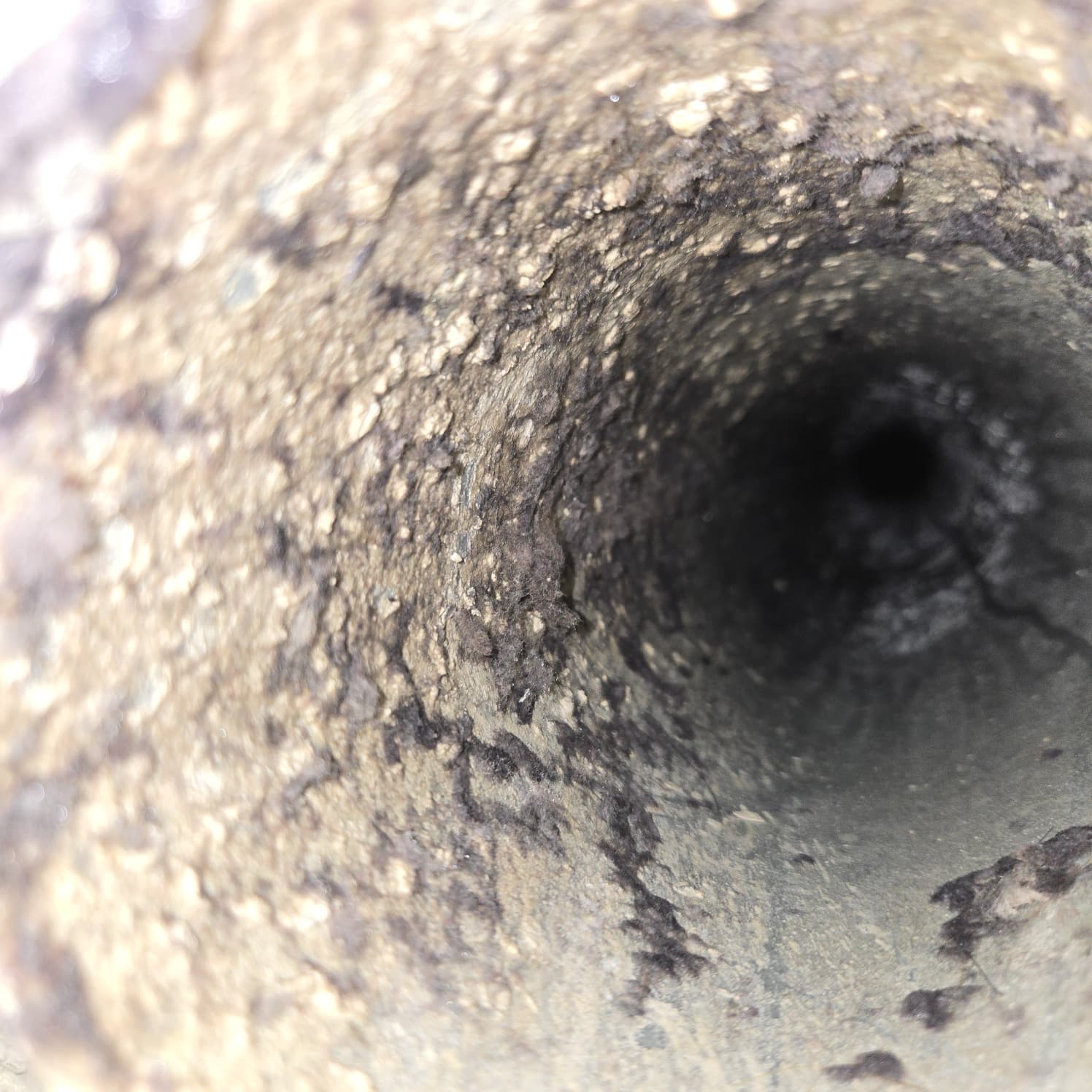 Clean air duct after professional cleaning service